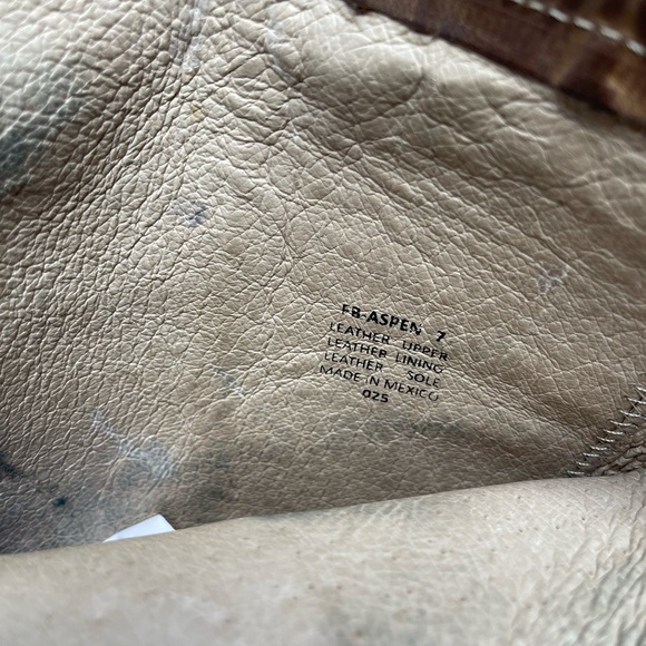 Freebird By Steven Aspen Long Brown Buckle/chains Leather Boho women boots Sz 7 - Picture 14 of 16